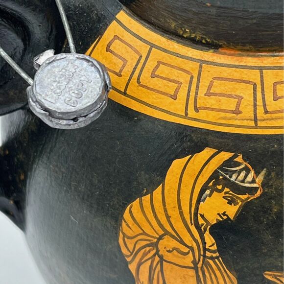 Vintage Greek Red Figure Amphora Vase Terracotta Pottery Classic Mythology Art - Picture 3 of 8